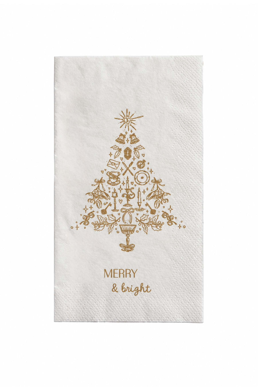 Servetten Rechthoek Merry & Bright | white / ochre