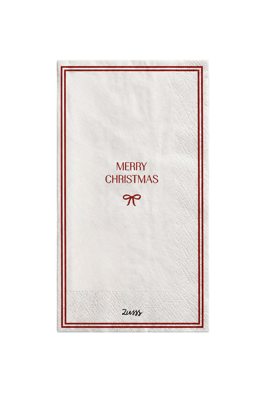 Servetten Rechthoek Merry Christmas | white  / dark red