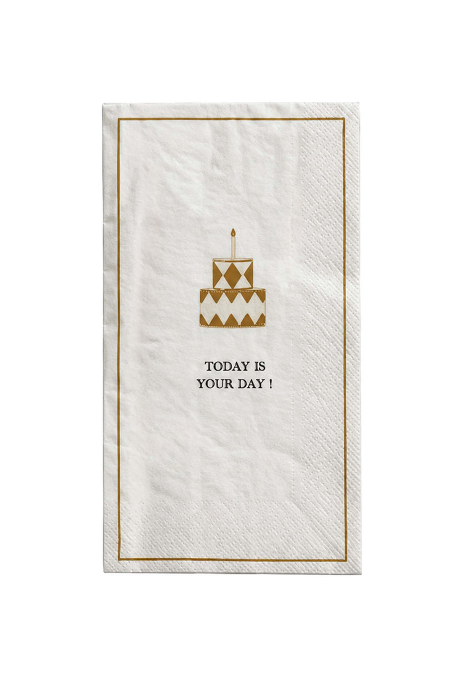 Servetten Rechthoek Today Is Your Day | white / brown