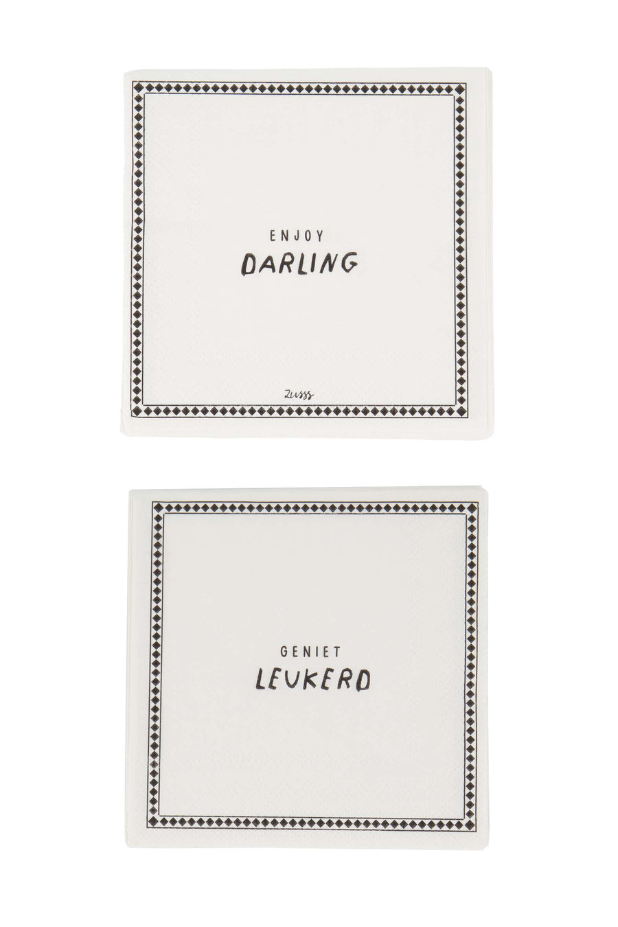 servetten vierkant darling zand/antracietgrijs | zand / antracietgrijs