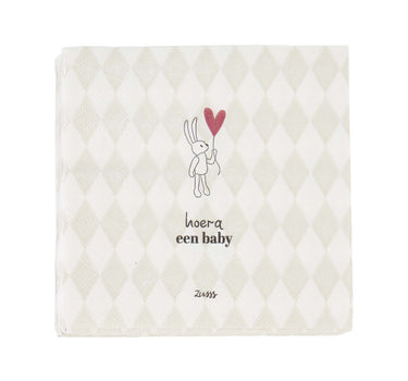square napkins hooray a baby multicolor | multicolor