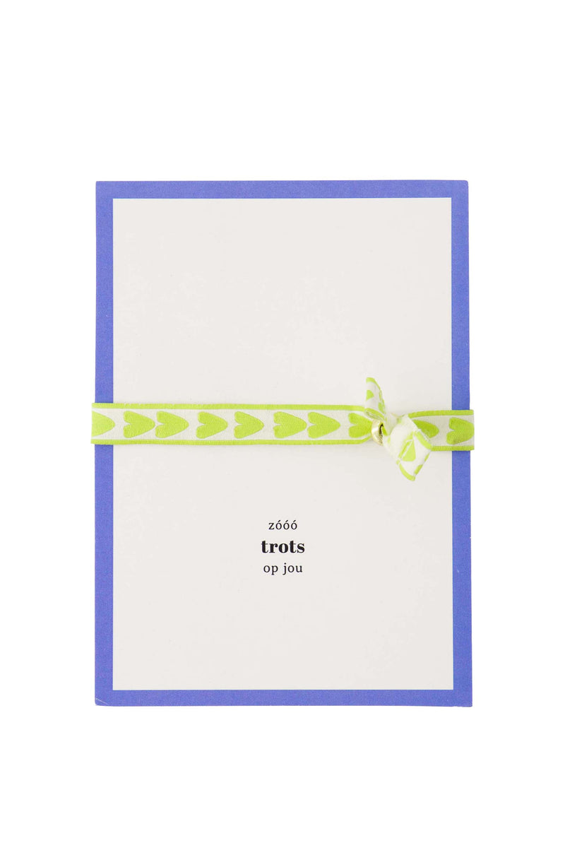 Postkarte Armband Herzen gelb | gelb