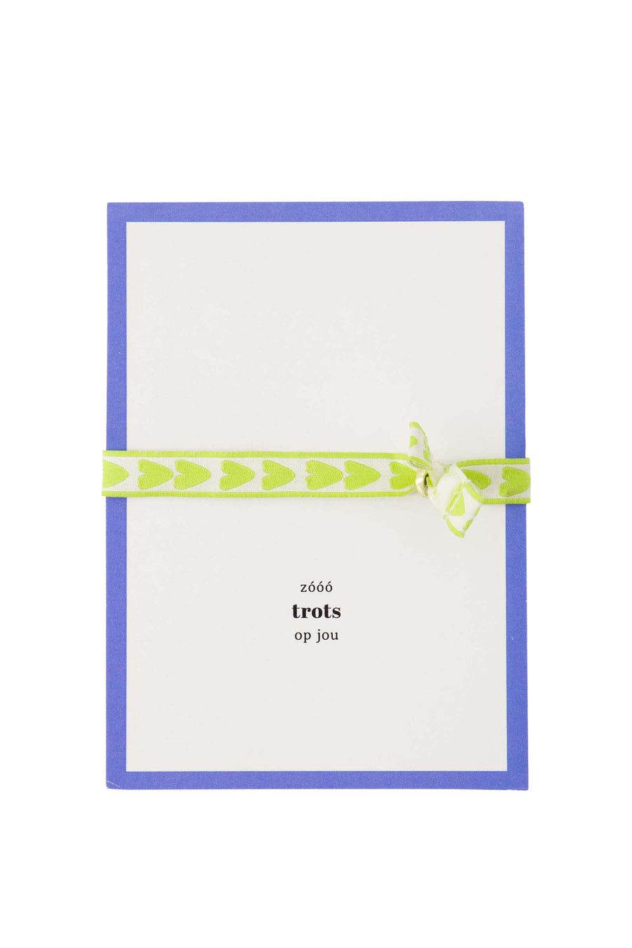 ansichtkaart armbandje hartjes geel | geel