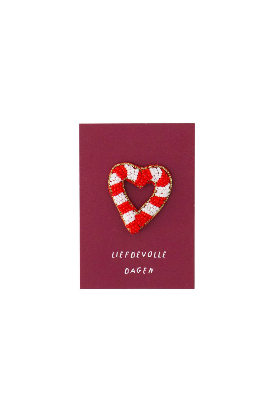 broche liefdevolle dagen donkerrood | donkerrood