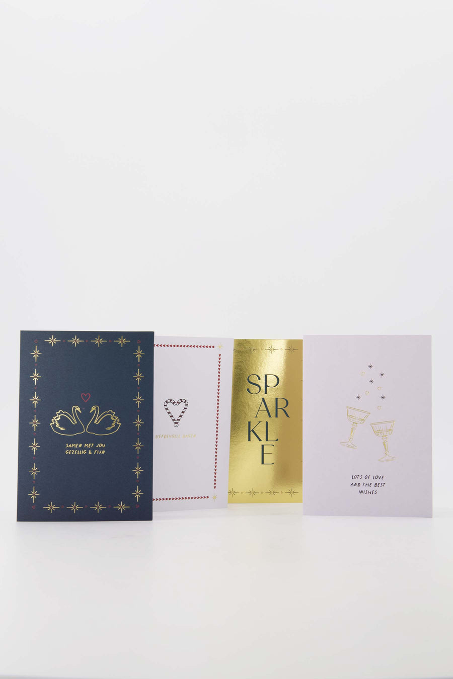 set of 10 x 4 multicolored greeting cards