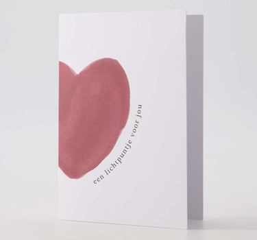 Greeting Card: A Ray of Hope, White/Red | white / red