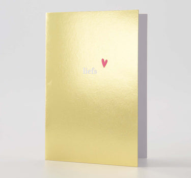 wenskaart liefs goud | gold