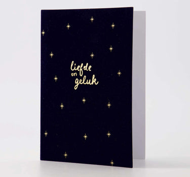 Set van 20 wenskaarten velvet liefde en geluk donkerblauw van Zusss