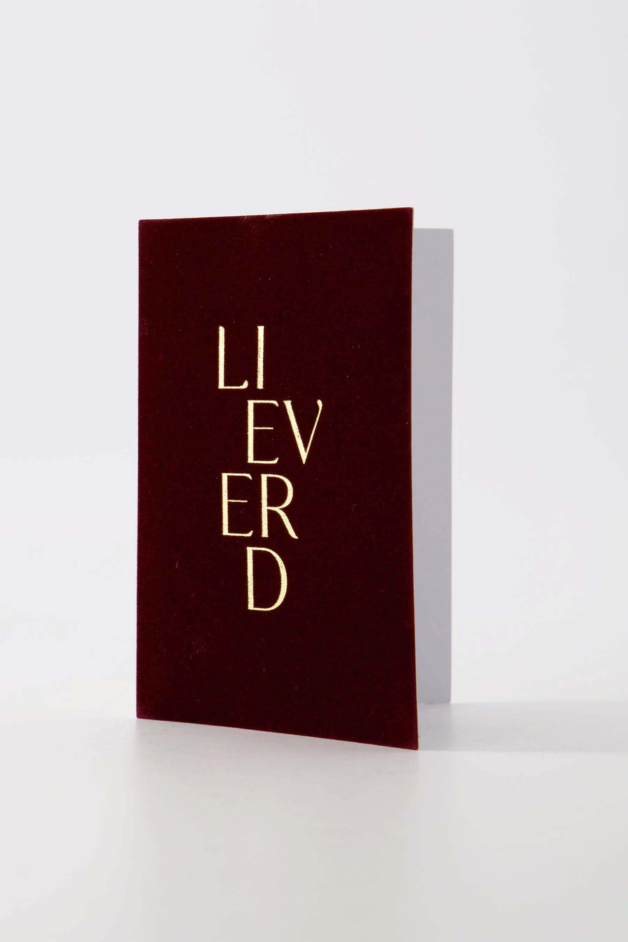 Set of 20 greeting cards velvet sweetheart dark red