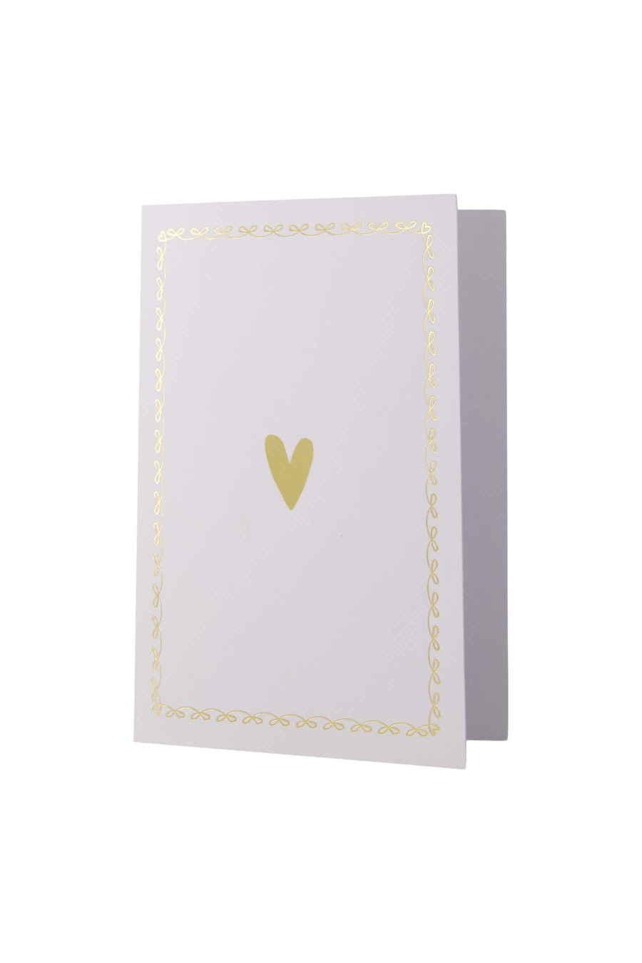 wenskaart hartje wit/goud | wit / goud