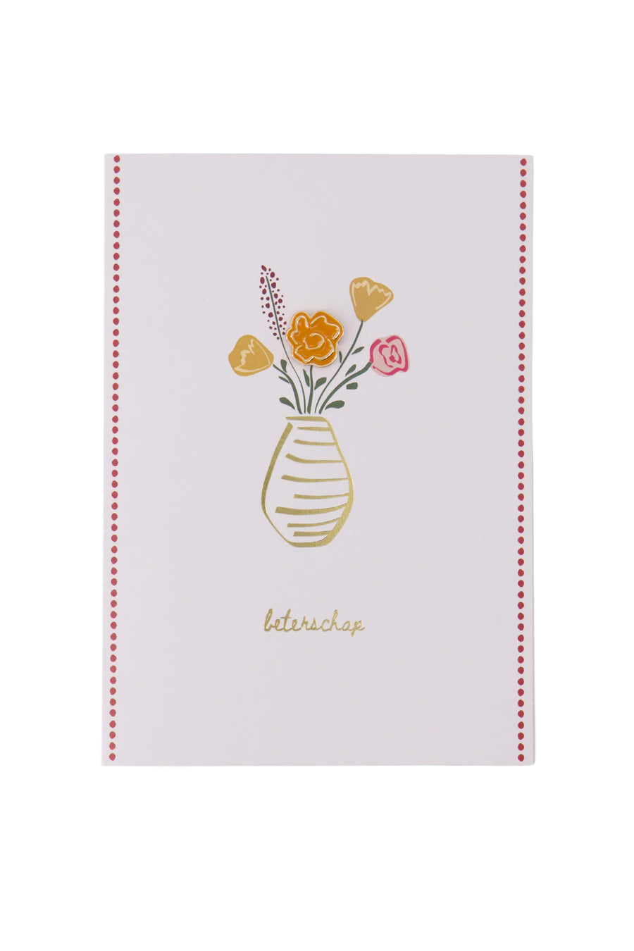 get well soon greeting card brooch | multicolor