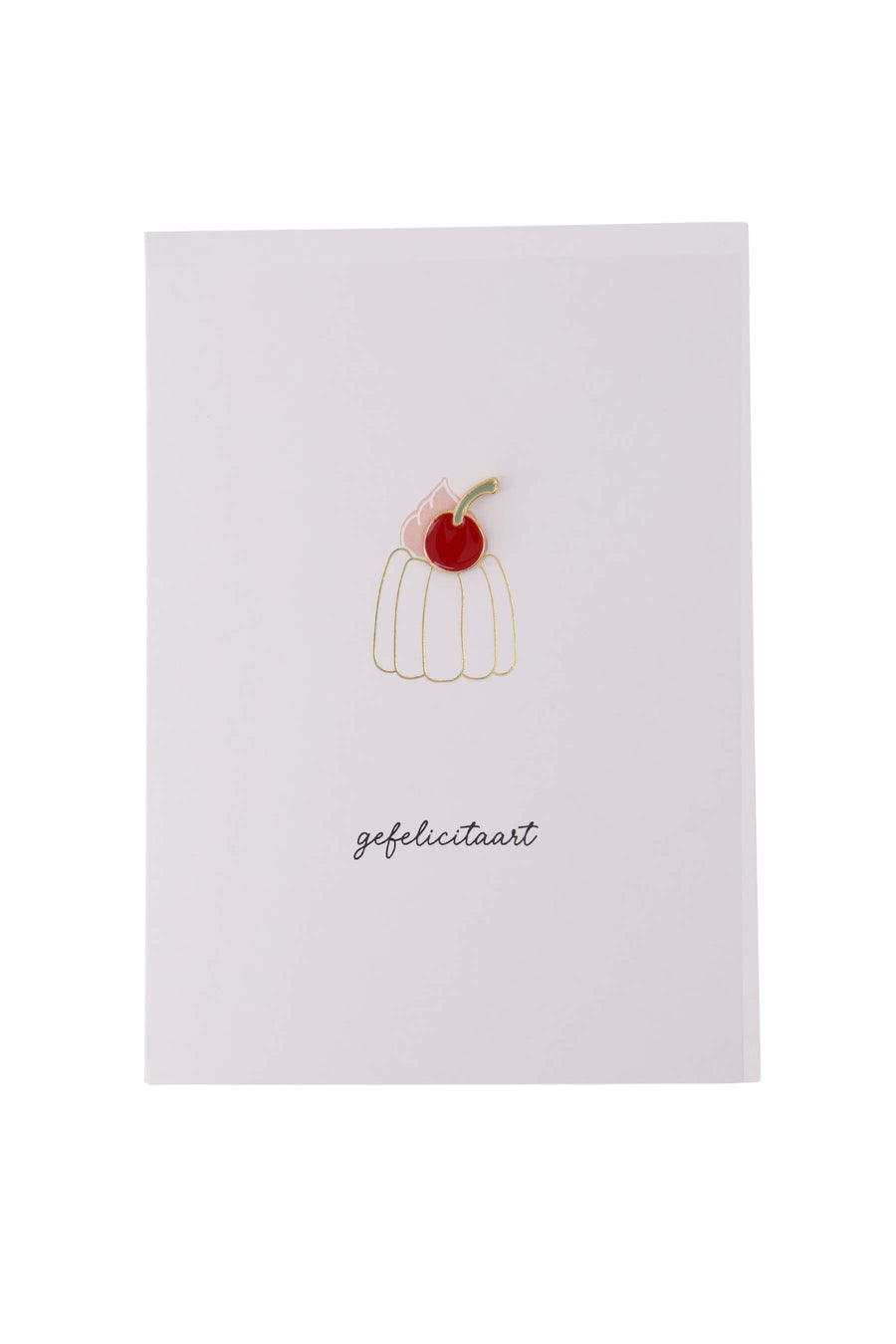 greeting card brooch congratulation card | white / pink / red