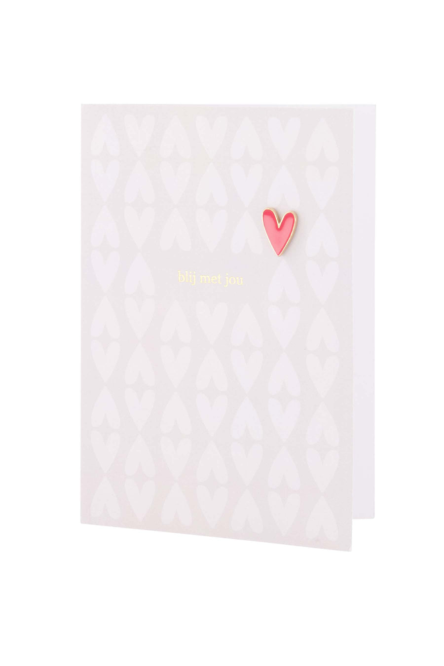 greeting card brooch heart happy with you | sand