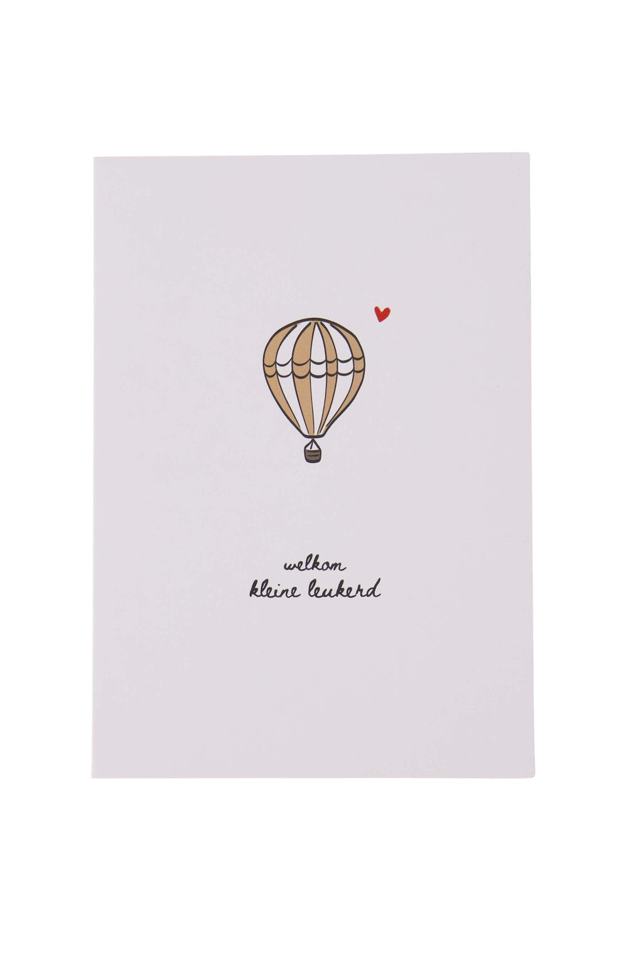greeting card welcome little cutie | white / ochre