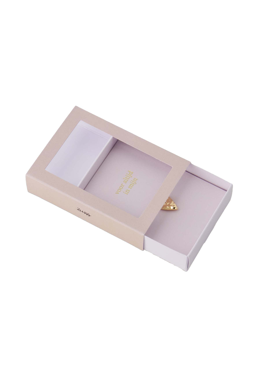 broche in doosje voor altijd in mijn hart | sand