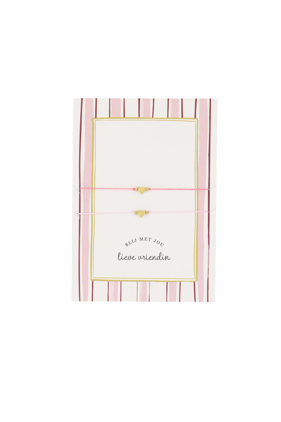 ansichtkaart vriendschapsarmbandjes | pink