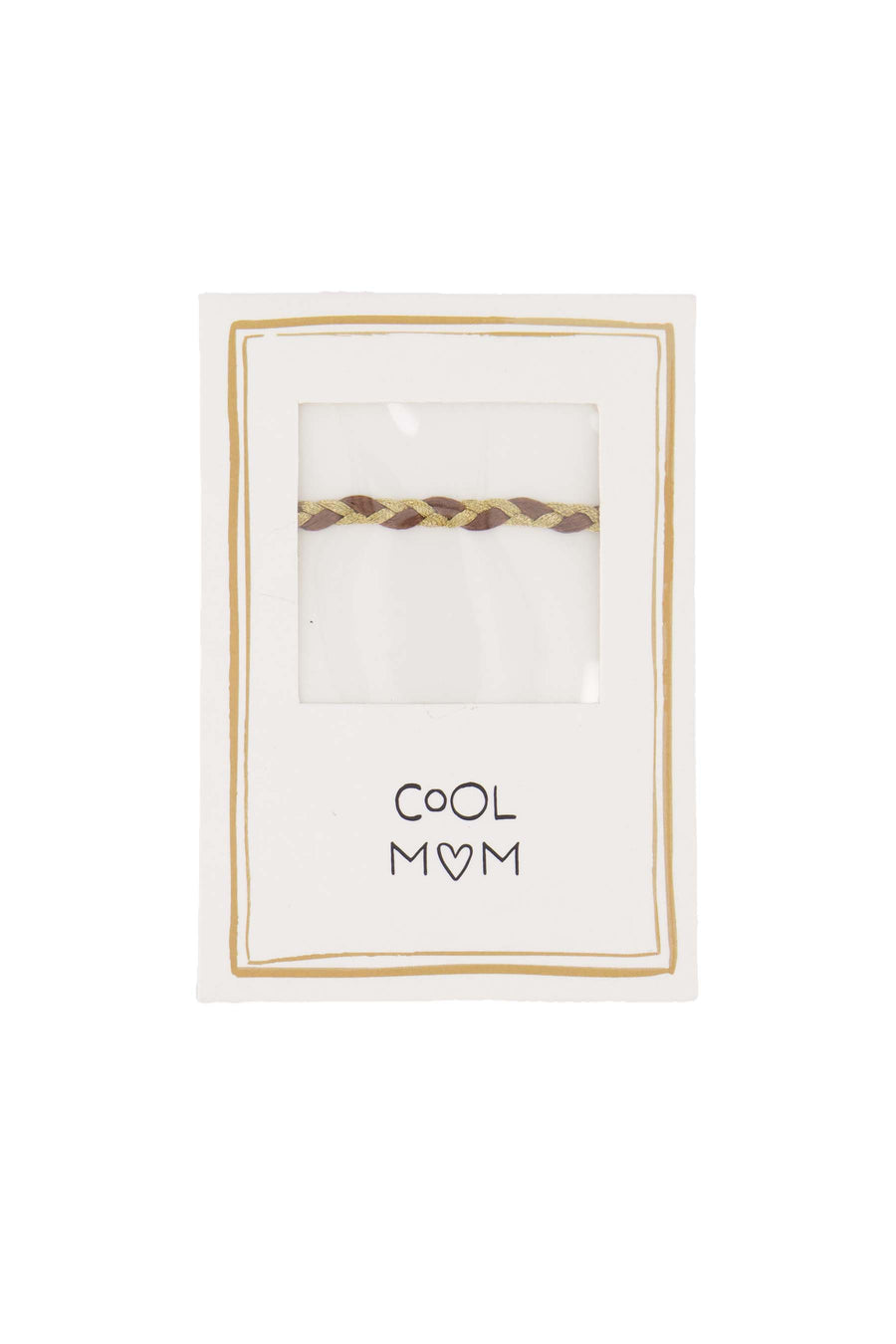 armbandje gevlochten cool mom | white / ochre