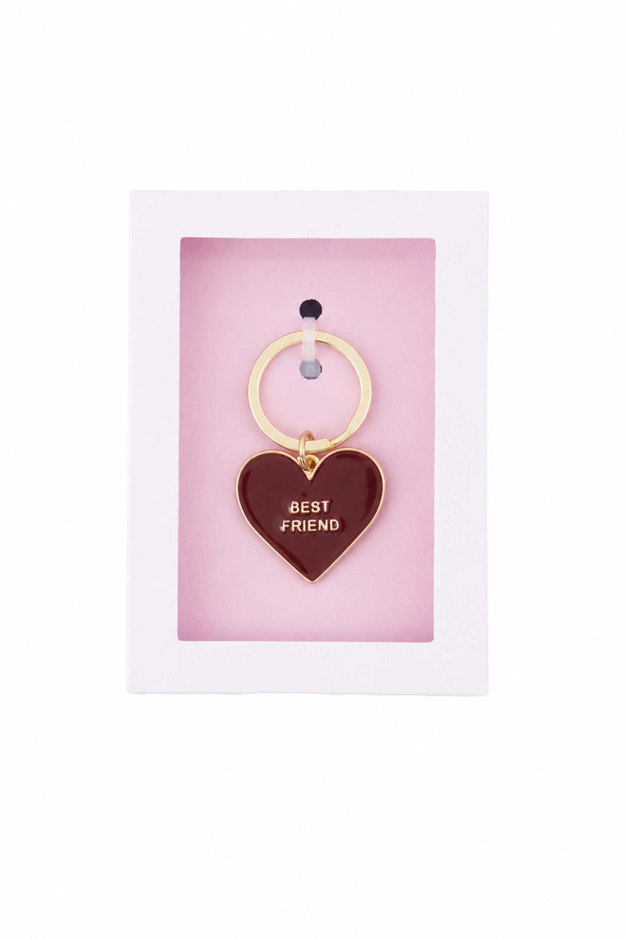 sleutelhanger in doosje best friend | dark red
