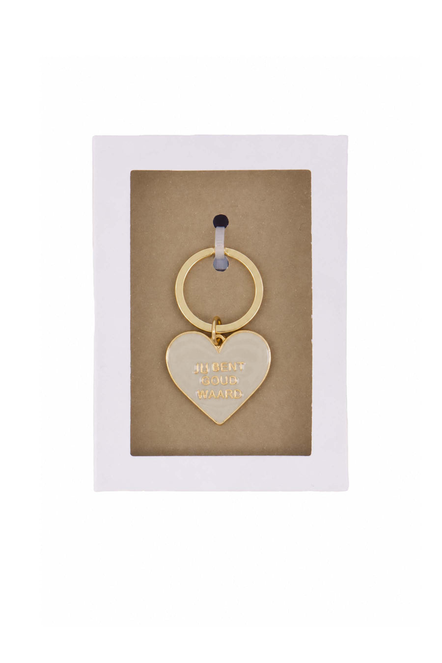 sleutelhanger in doosje jij bent goud waard | multicolor