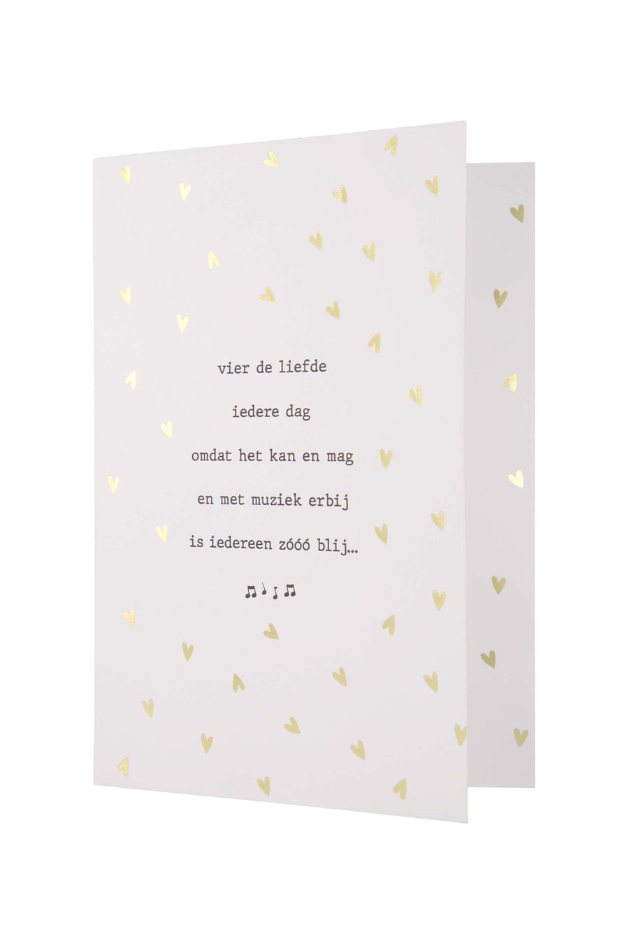 muziekkaart vier de liefde | goud