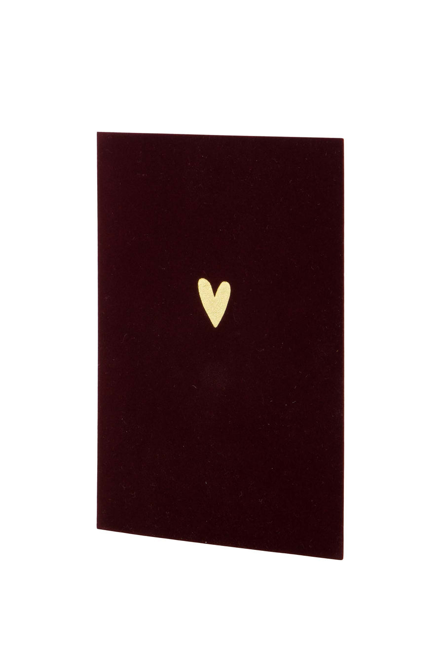 wenskaart hartje velvet rood/goud | rood / goud