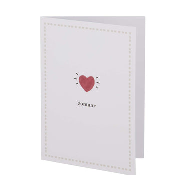 wenskaart zomaar wit/rood | white / red