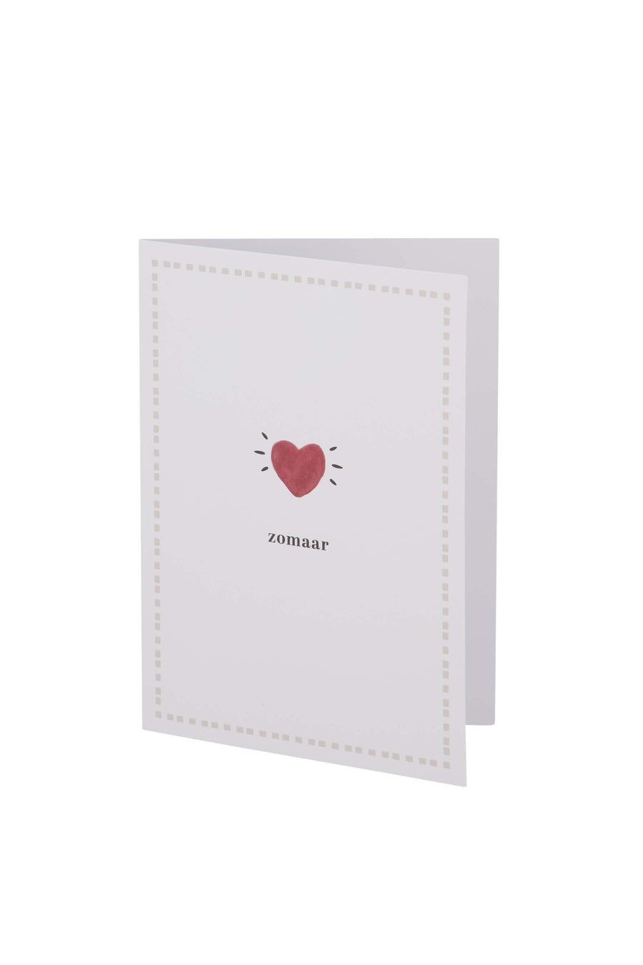 wenskaart zomaar wit/rood | wit / rood