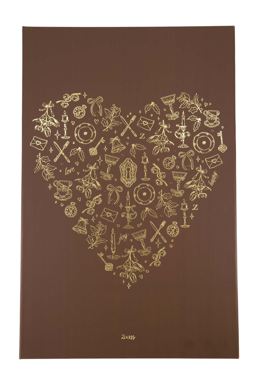 Advent Kalender Kerstmis | brown / gold