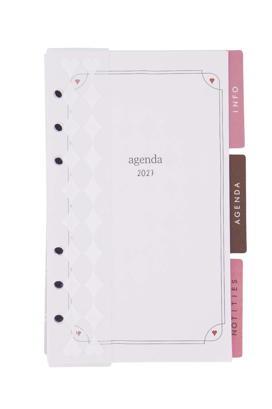 Agendavulling 2027 Enjoy the Little Things | white / darkbrown / red