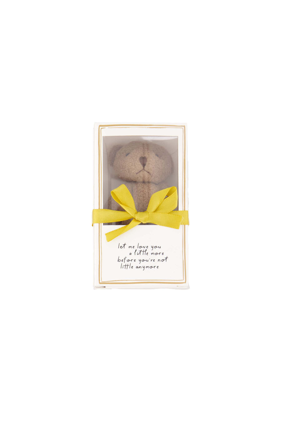 teddybeer in doosje | white / brown
