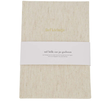 memory book linen/gold | linen / gold