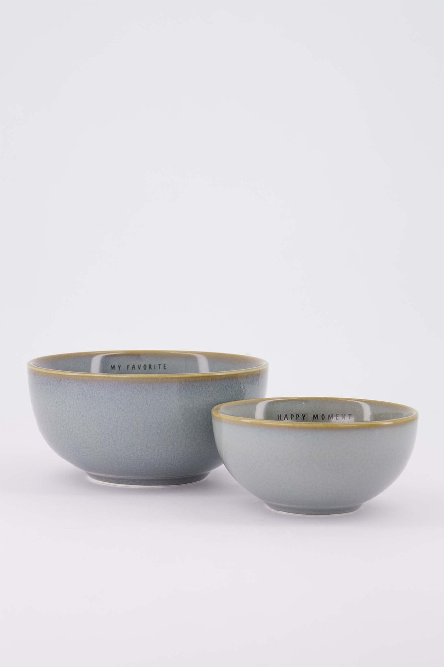 serviesset My Favorite & Happy Moment - Kom & kommetje - Asblauw
