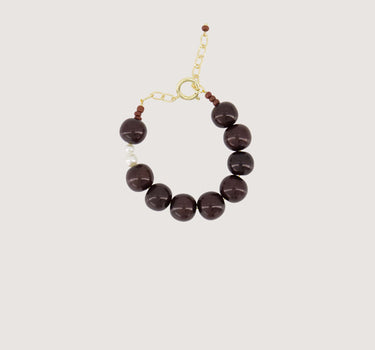 chunky beads armband | burgundy