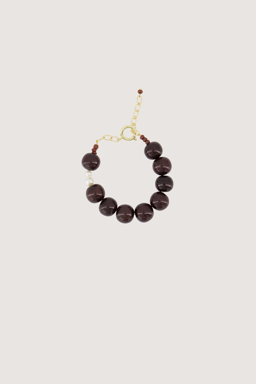 chunky beads armband | burgundy