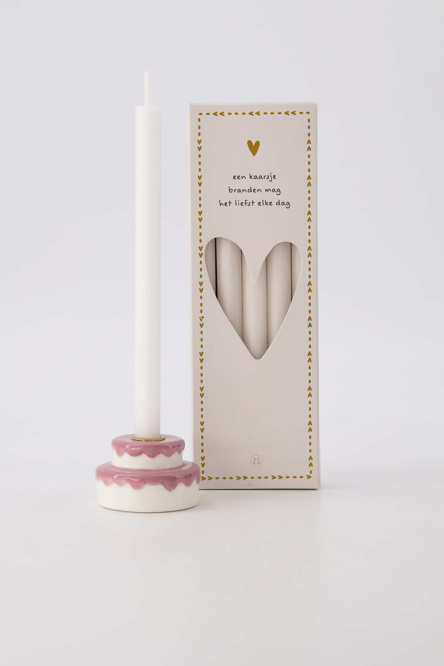 Set Kandelaar Keramiek Taart