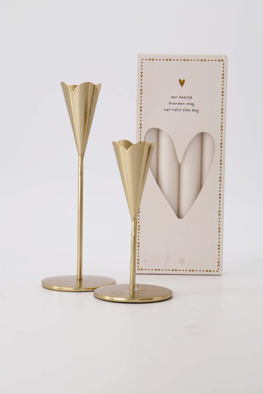 Sfeerset kandelaren hartje goud