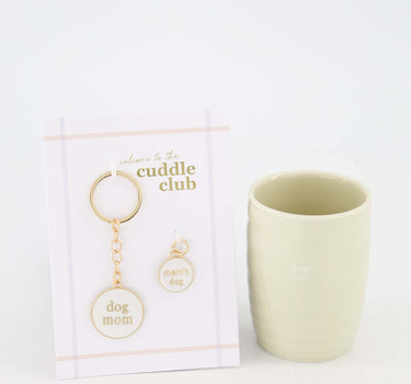 Cadeauset koffiemok en sleutelhanger/penning dog mom
