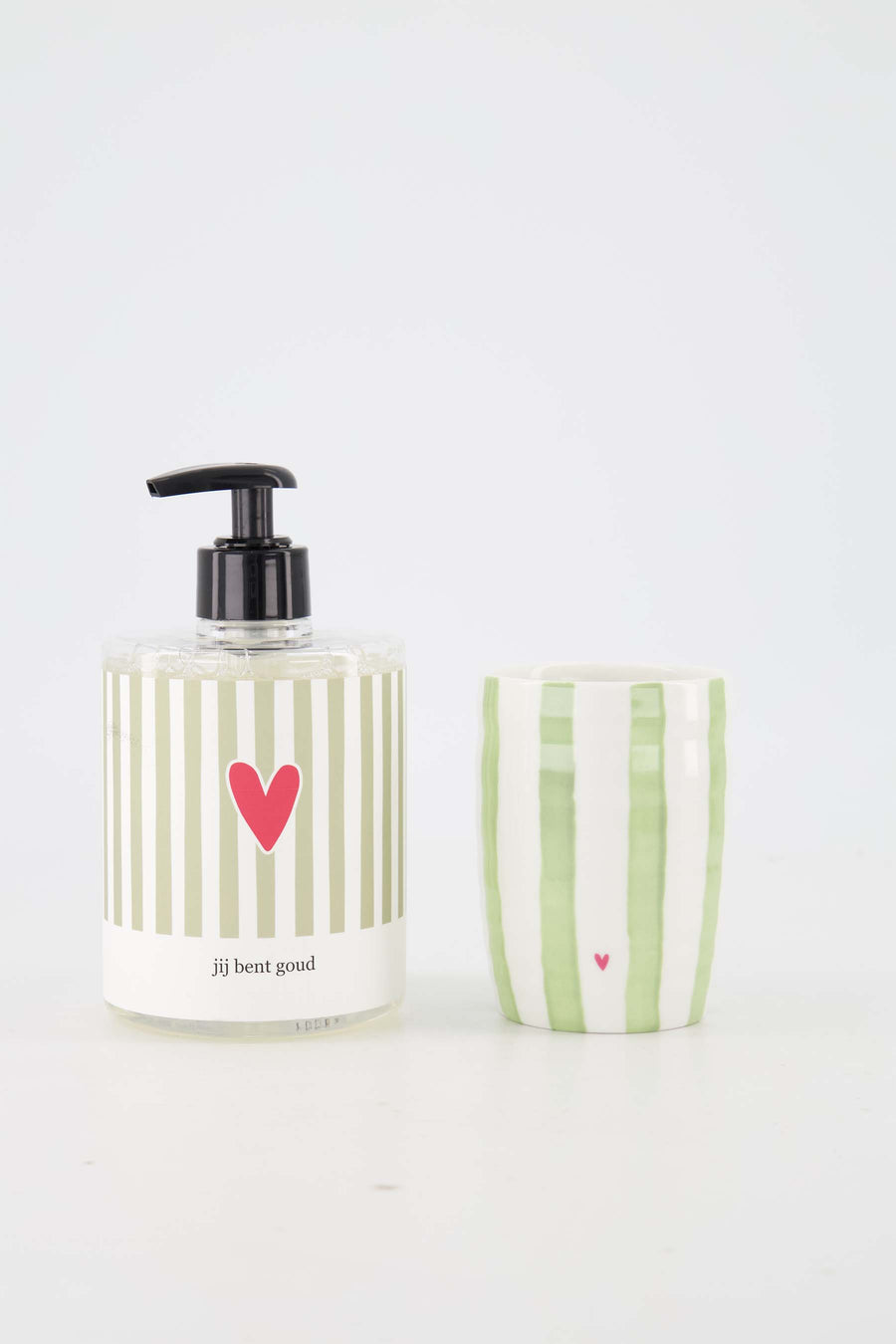 Cadeauset handzeep en koffiemok jij bent goud