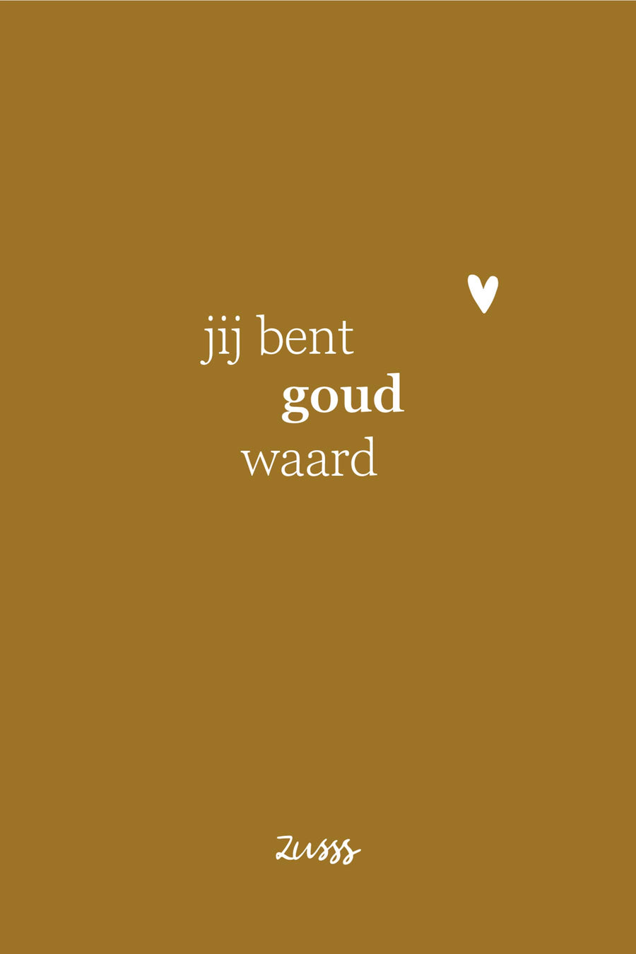 Kaart Goud Waard | goud / wit