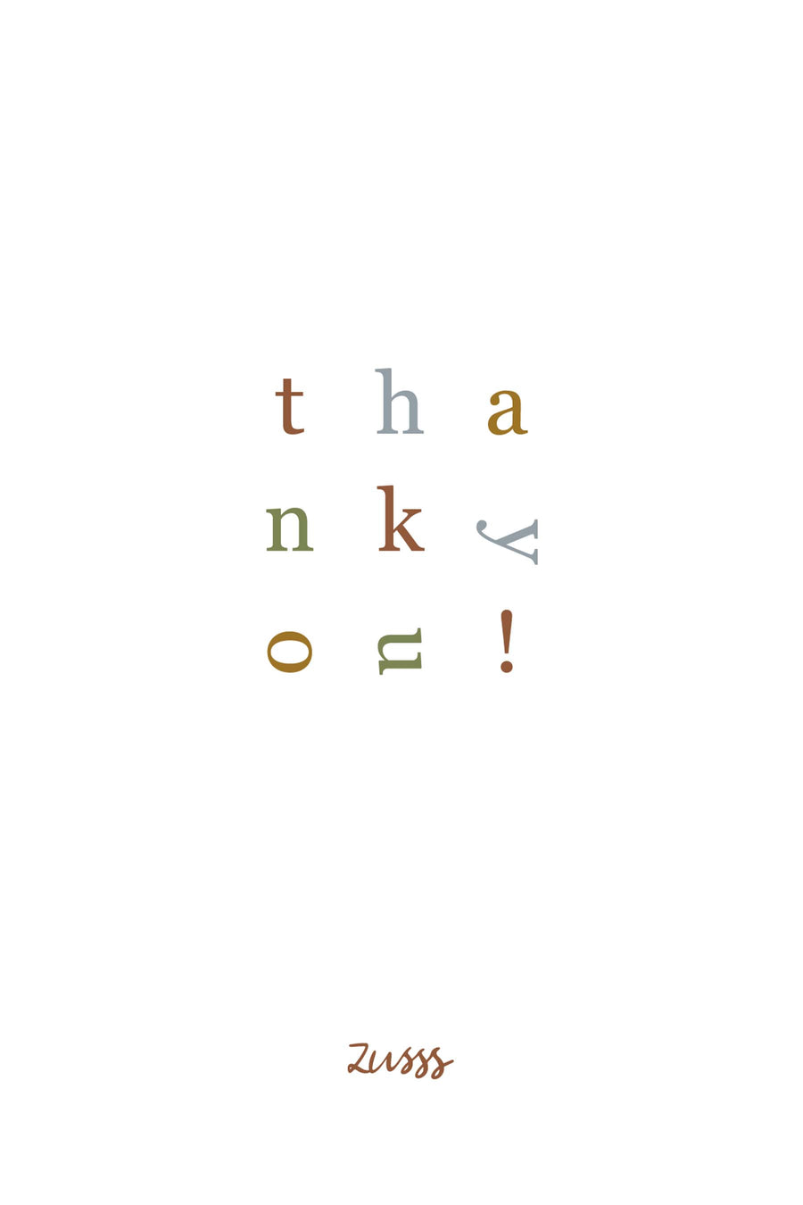 Kaart Thankyou | wit / multicolor