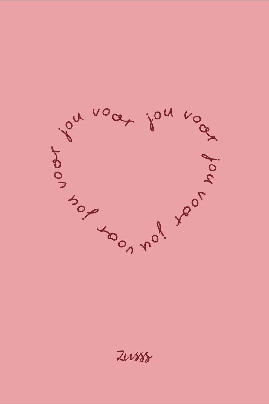 Kaart Voor Jou | roze / rood
