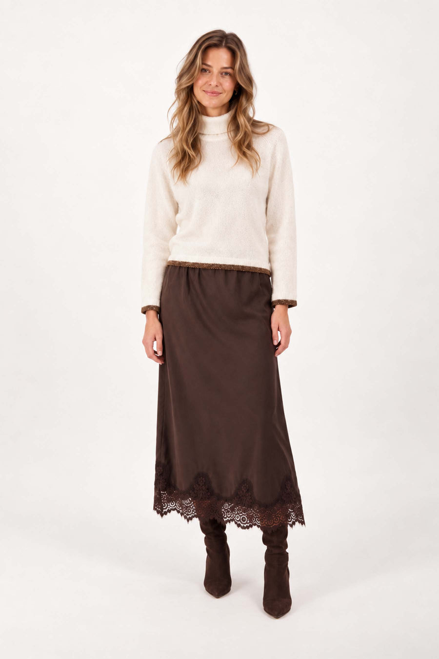 coltrui met gekleurde boord | off white