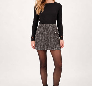 tweed skirt | medium gray