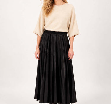 rok van faux leer | black