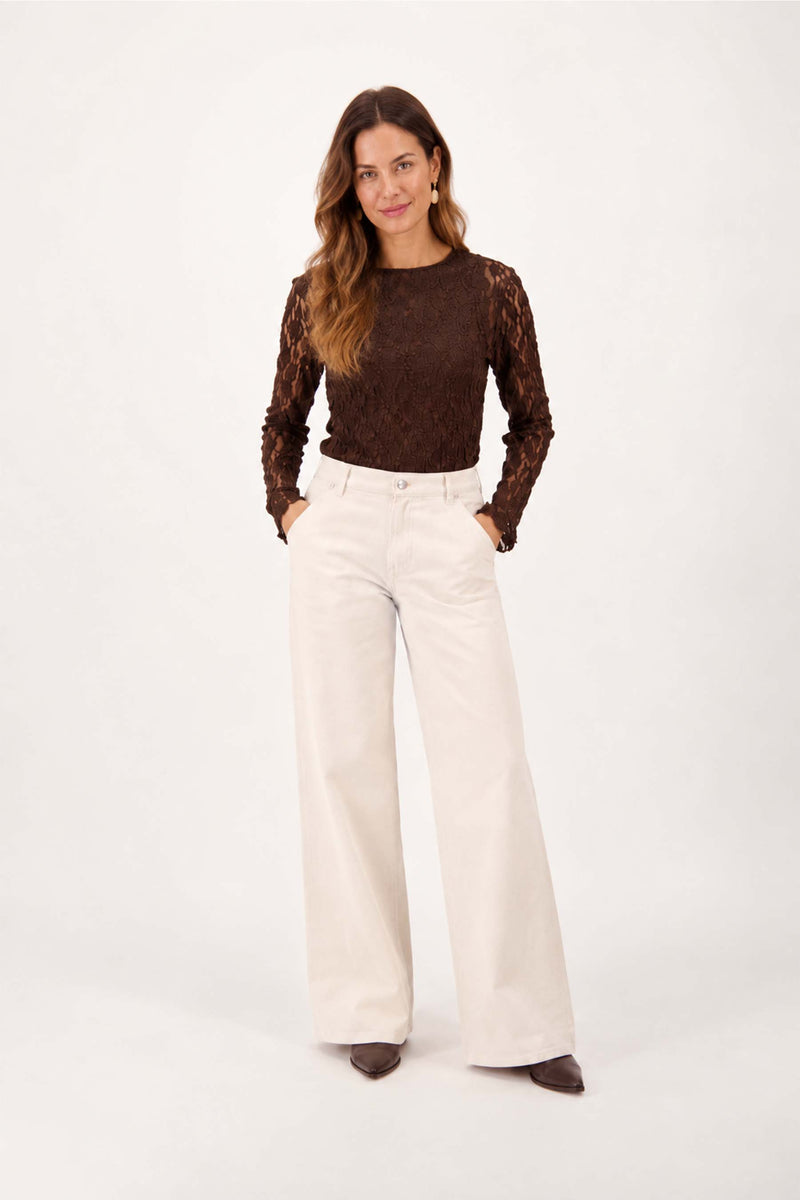wide-leg jeans, colored | off-white