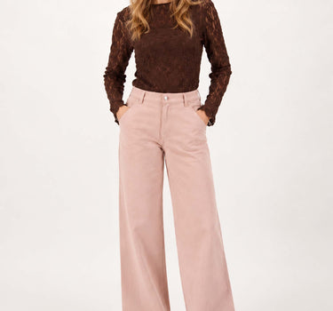 wide-leg jeans, colored | light pink