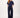 butterfly sleeve boat neck top in bouclé yarns | summer navy