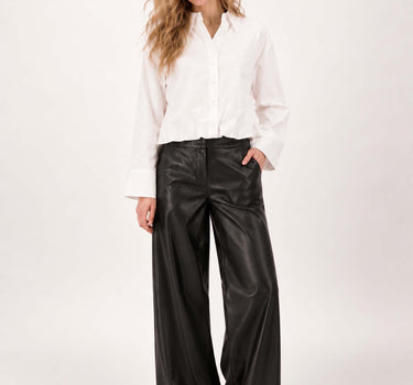 faux glans leren wideleg | black