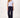 V-neck top with lurex trim | cornflower blue