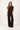 sleeveless sweater with lurex jacquard | chocolate brown / gold